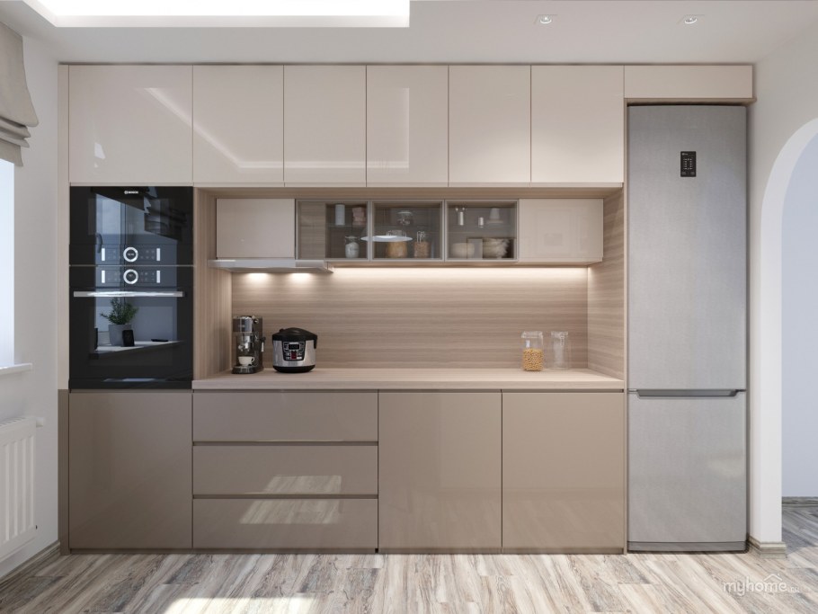 Кухня с антресолями