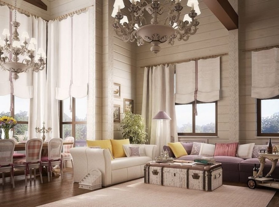 Гостиная в светлых тонах 2021