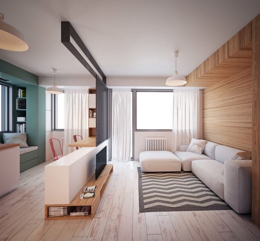 Планировка однокомнатной студии 30 кв.м