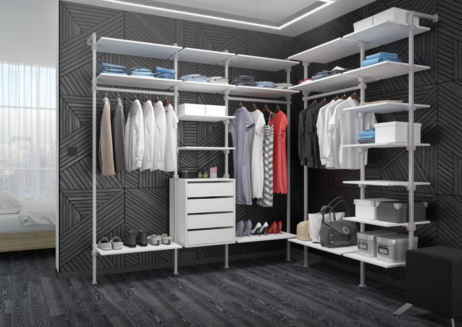 Стеллажная гардеробная аристо