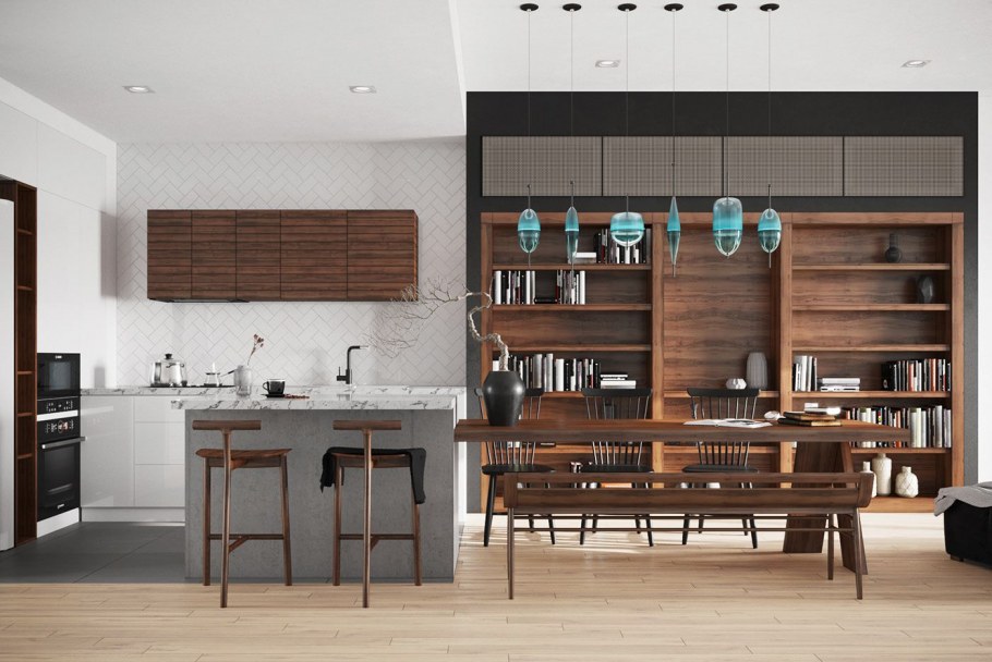 Стиль Джапанди в интерьере кухни