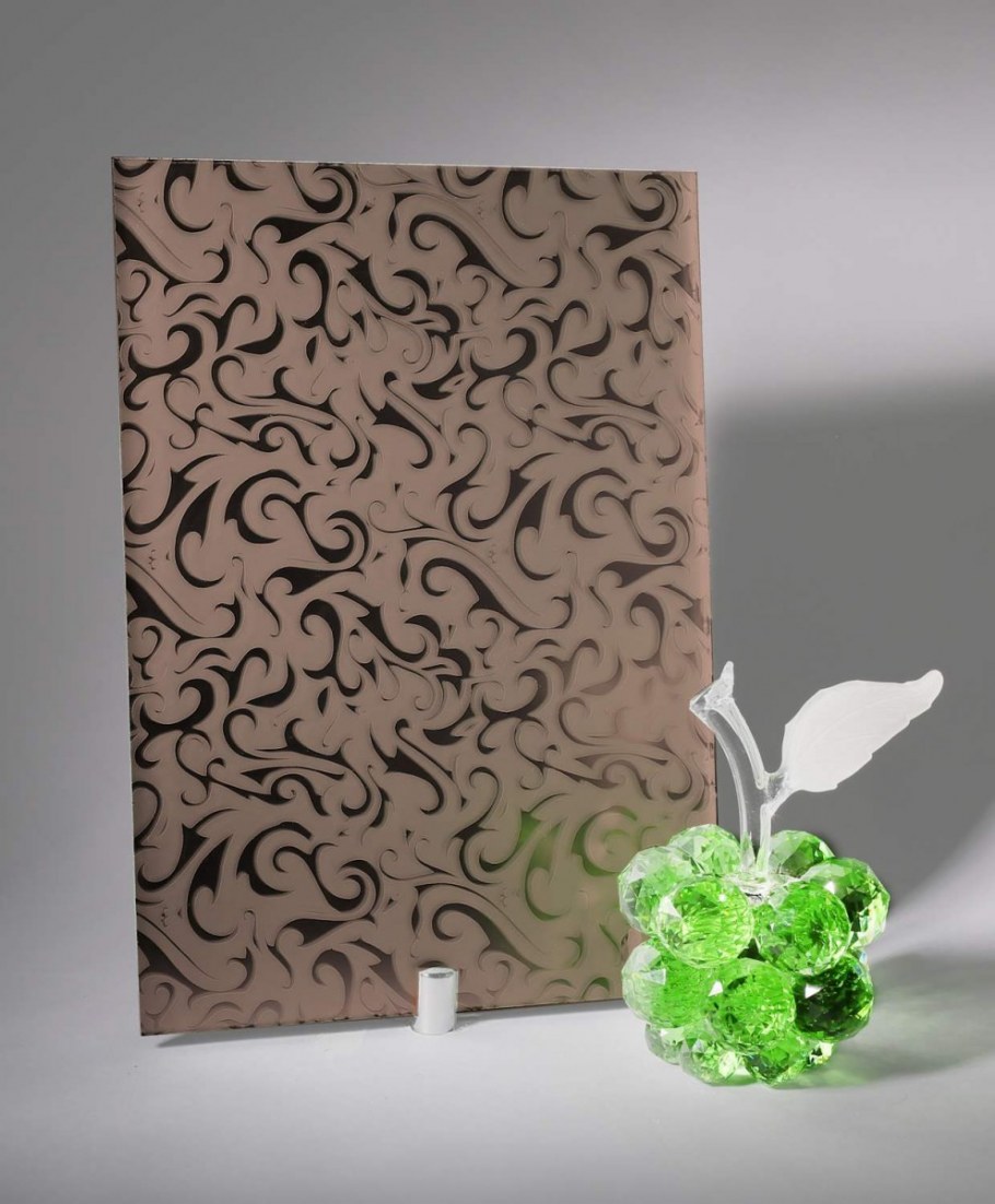 Зеркальная плитка ДСТ бронзовая кзб1-01 18x18