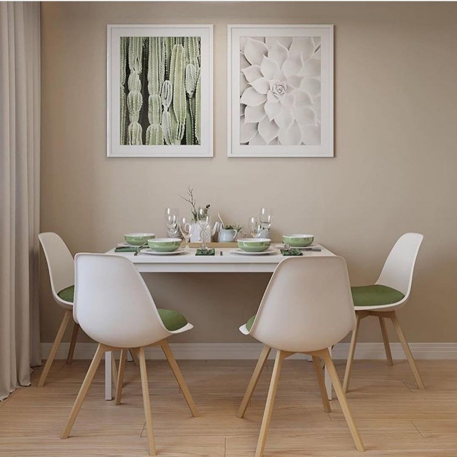 Кухня в стиле Прованс фисташкового цвета