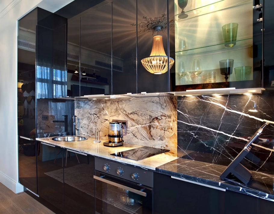 Мрамор Калакатта фартук