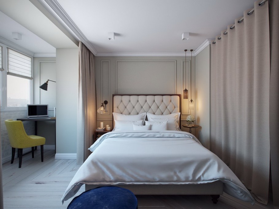 Подвесные светильники в спальне