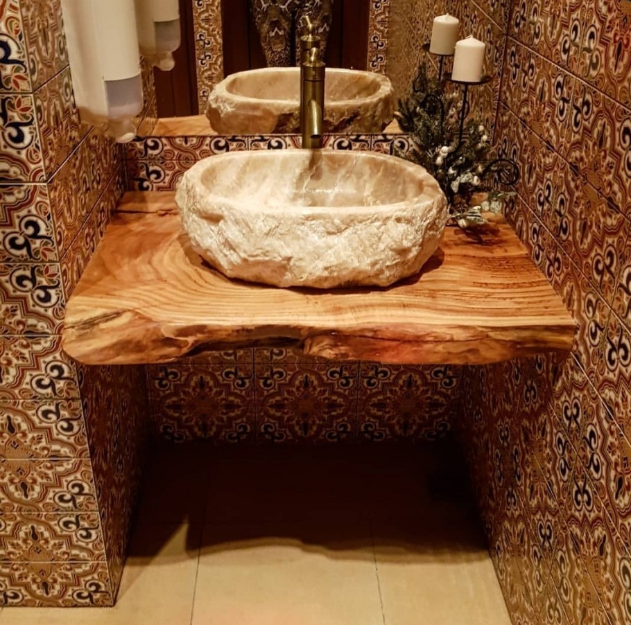 Столешница под раковину из слэба