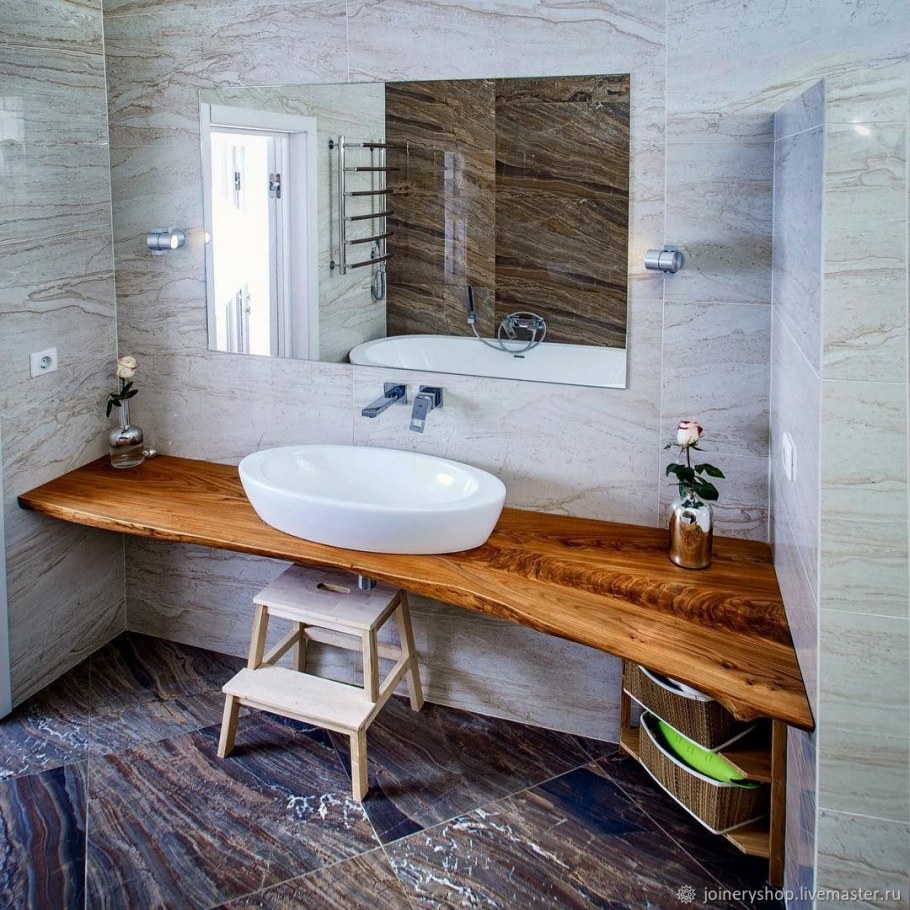 Столешница из слэба в ванную