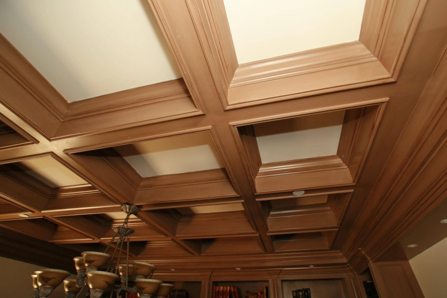Кессонный потолок английский стиль