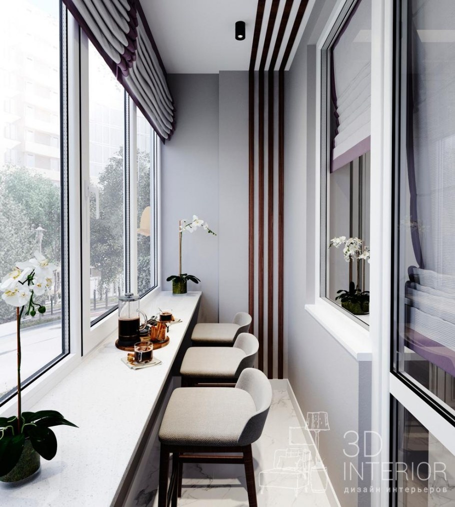 Стили отделки балконов