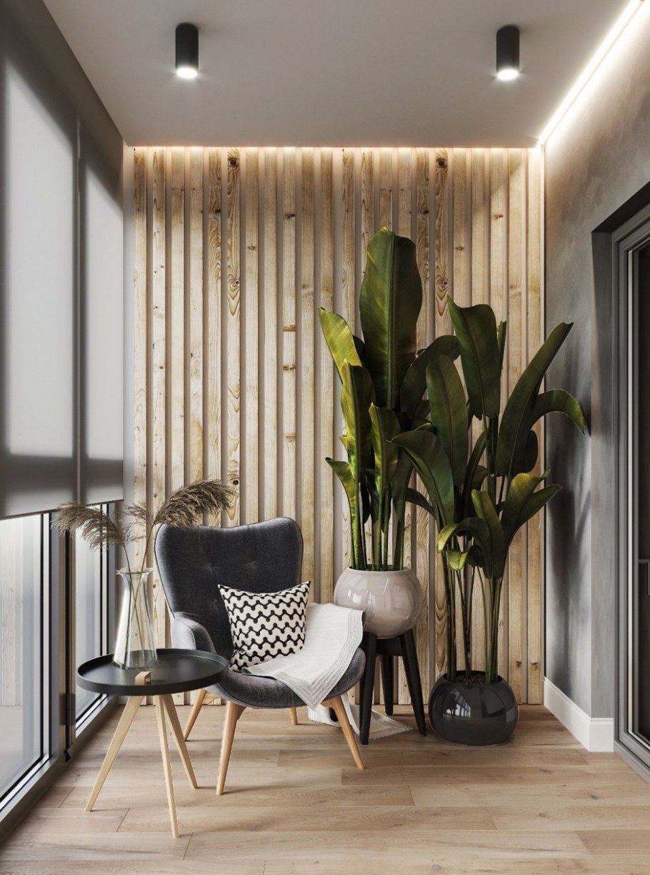 Лоджия в эко стиле