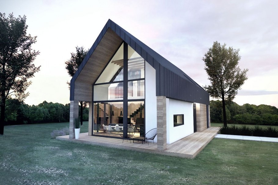 Дом-сарай в Голландии Barn House Eelderwolde