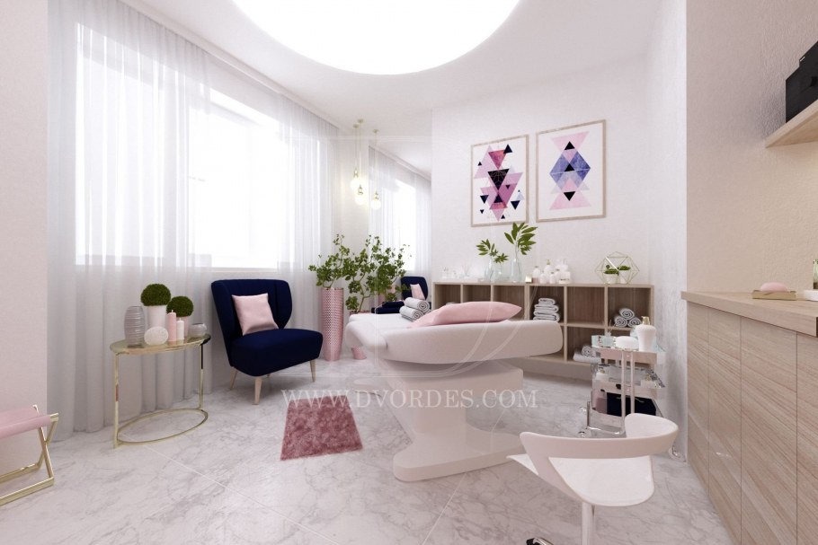 Шторы в кабинете косметолога