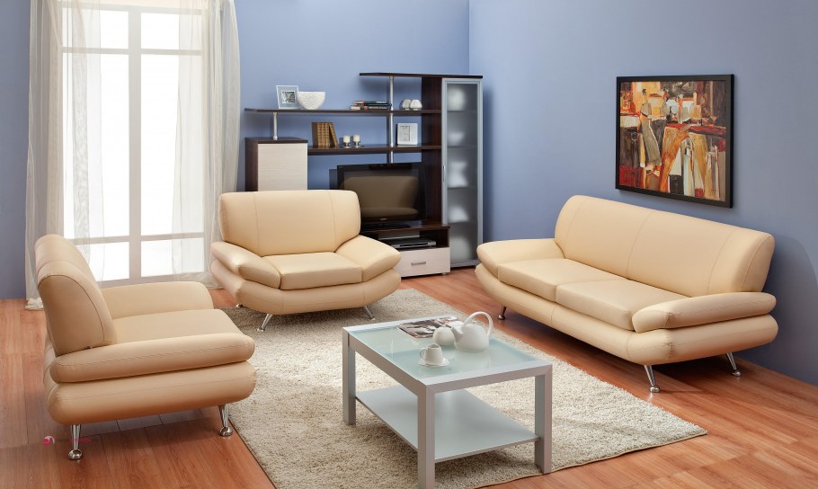 Диван с креслами для зала