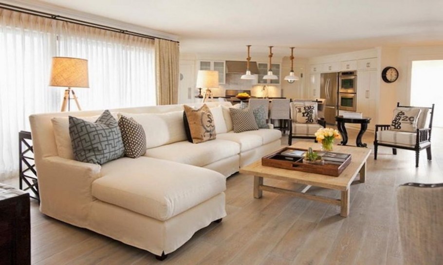 Гостиная с угловым диваном