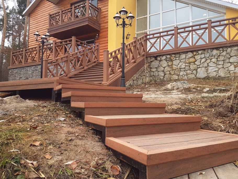 Ступеньки для крыльца с подсветкой