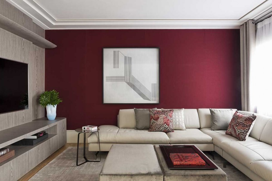 Бордовые стены