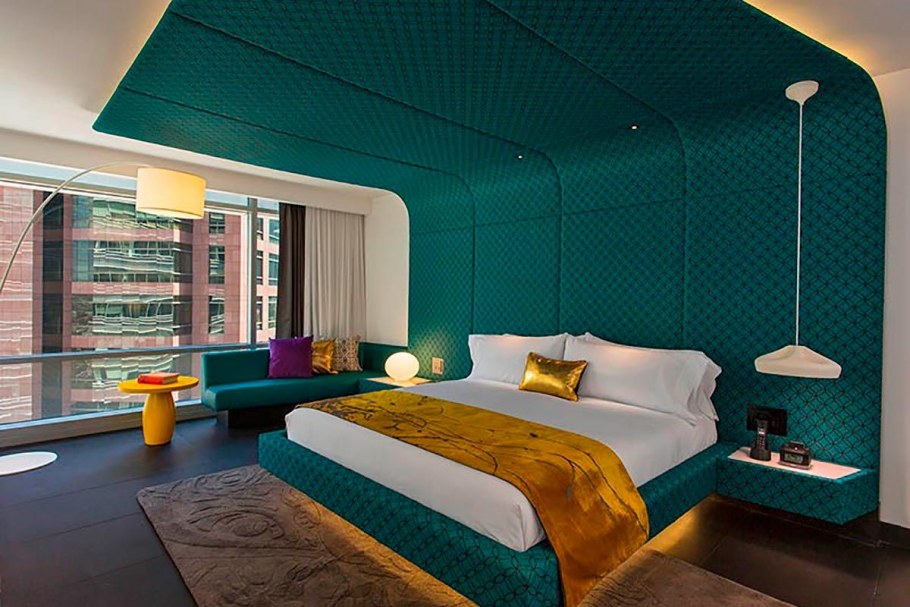 Необычный интерьер спальни