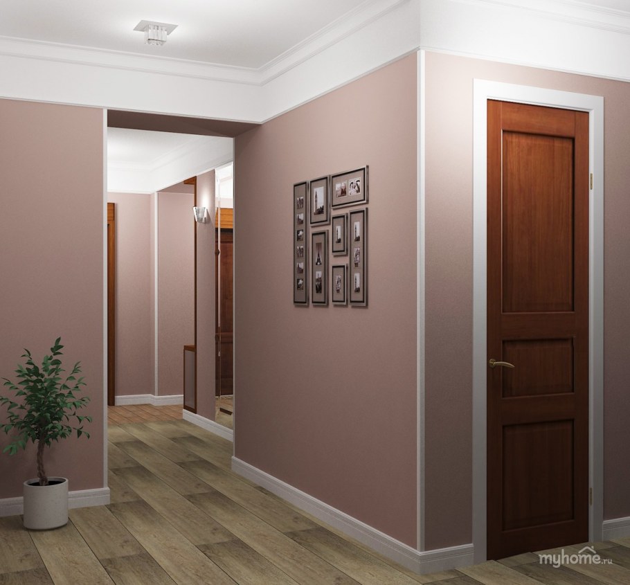 Окрашивание стен в коридоре