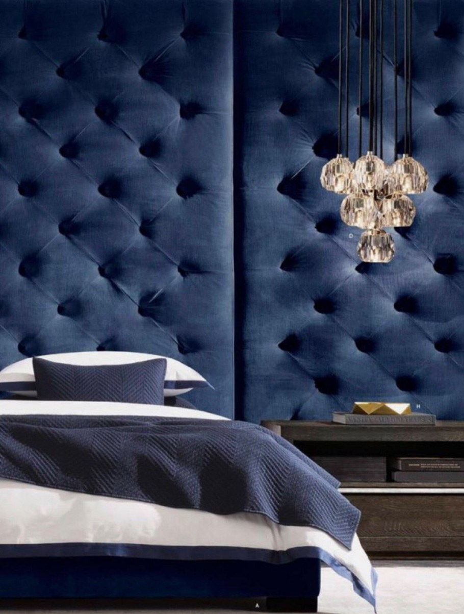 Кровать Наоми капитоне Blue