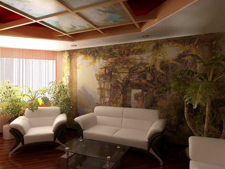 Фотообои в интерьере