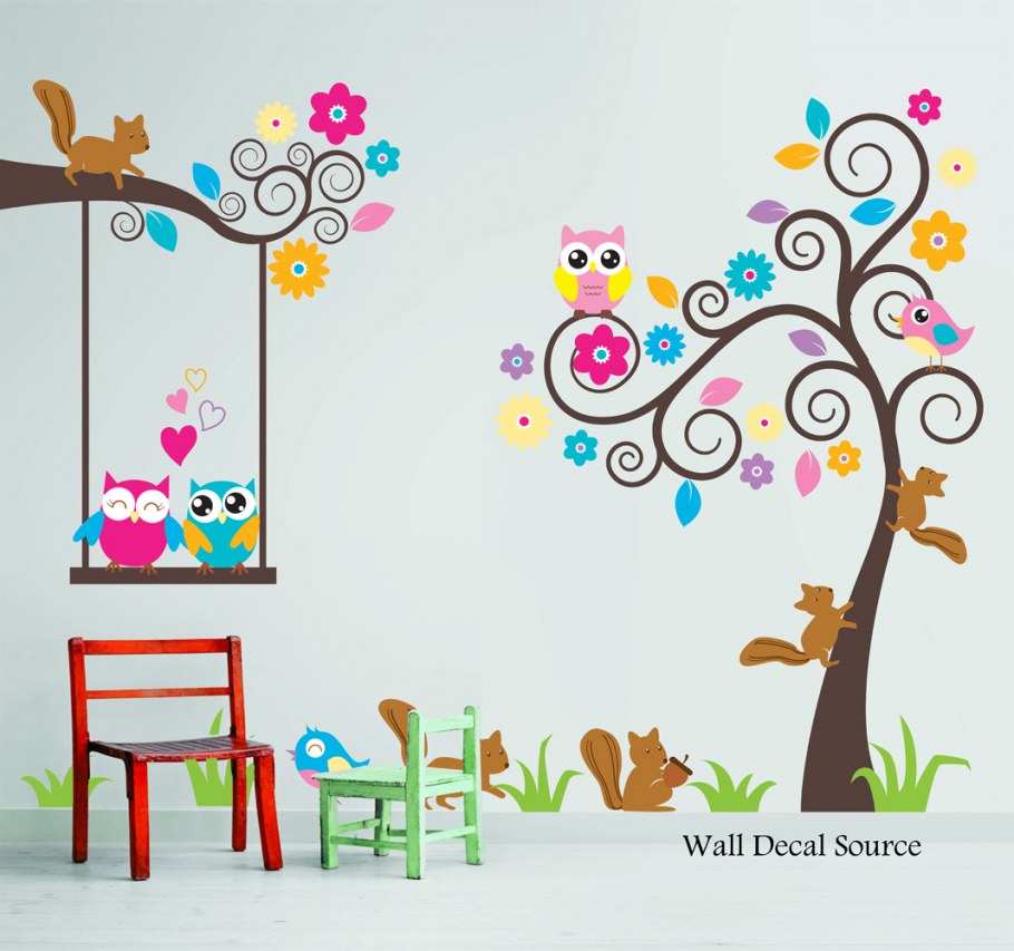 Дерево декор в детской