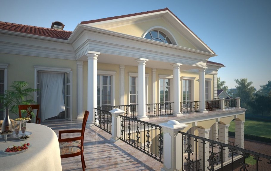 Одноэтажные усадьбы классицизм