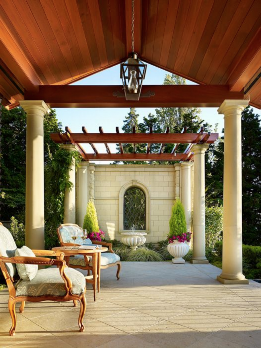 Средиземноморский сад пергола