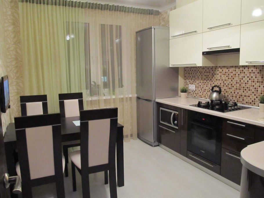 Белая кухня маленькая в интерьере