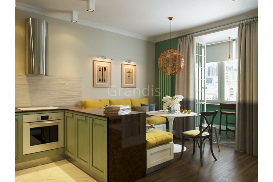 Кухня 14.7 кв метров интерьер