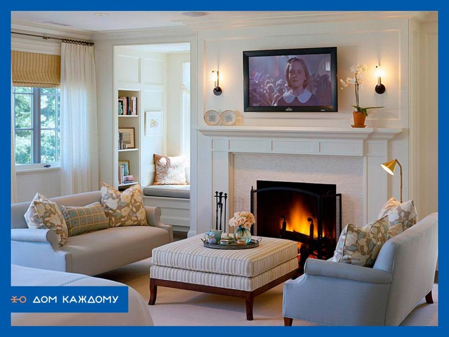 Камин в интерьере