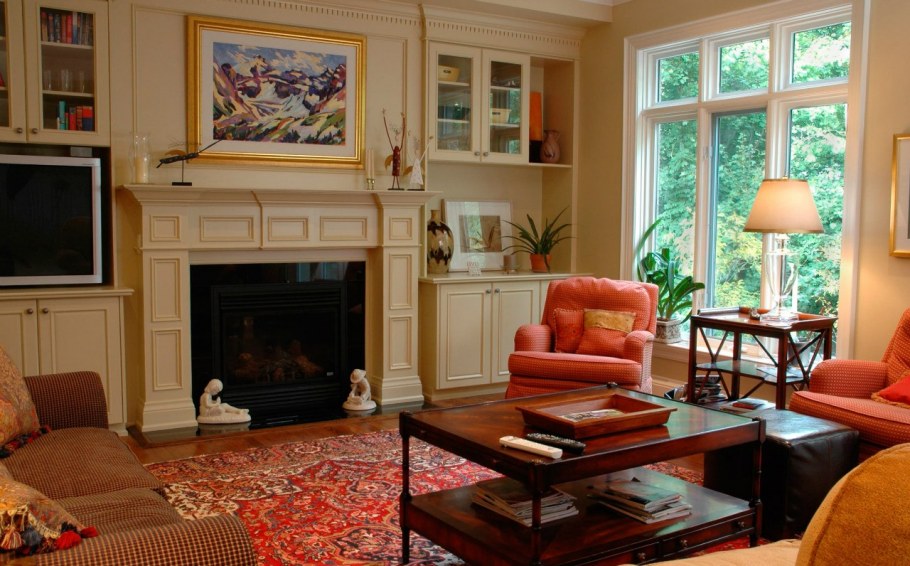 Гостиная с камином