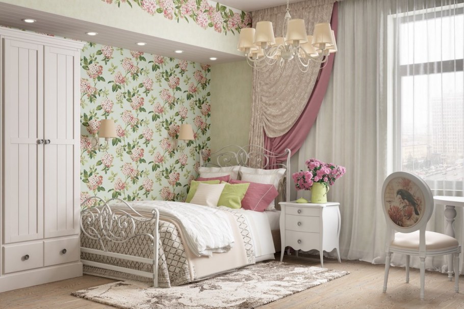Фотообои в стиле Прованс для спальни