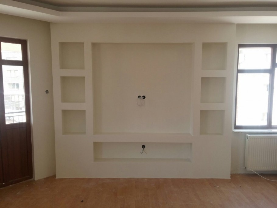 Гипсокартонная ниша под телевизор