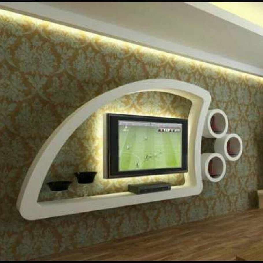 ТВ стенка из гипсокартона