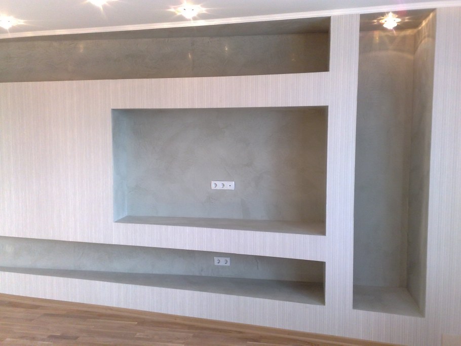 Ниша под ТВ из гипсокартона