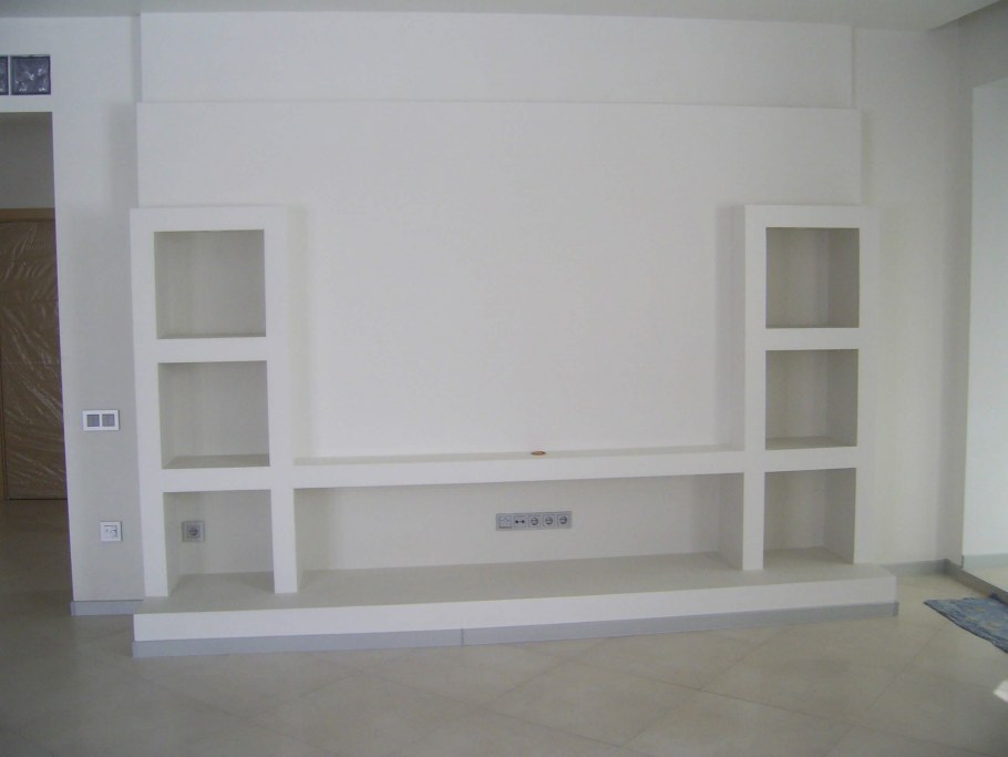 Ниша под телевизор из гипсокартона