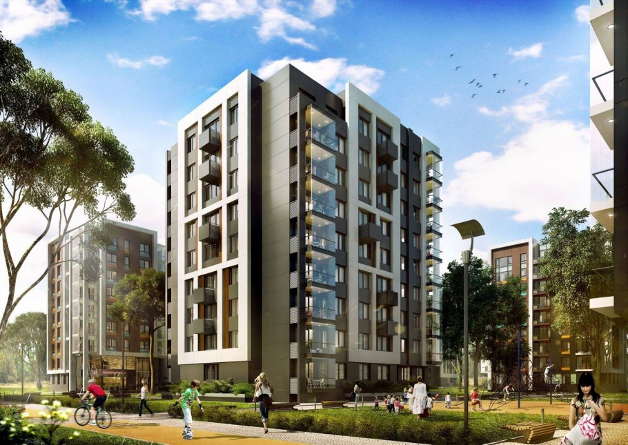 Современный многоэтажный дом