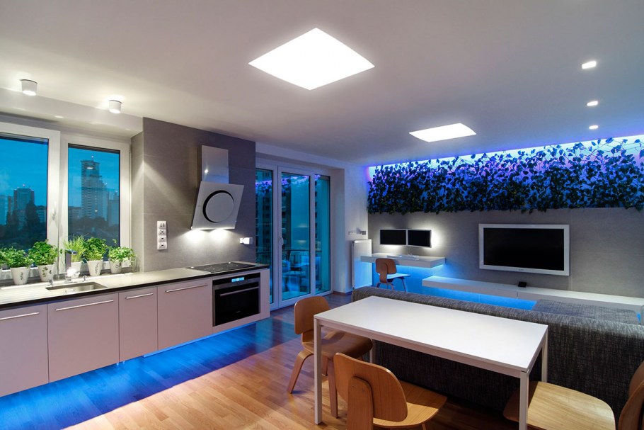 Светодиодная панель в интерьере