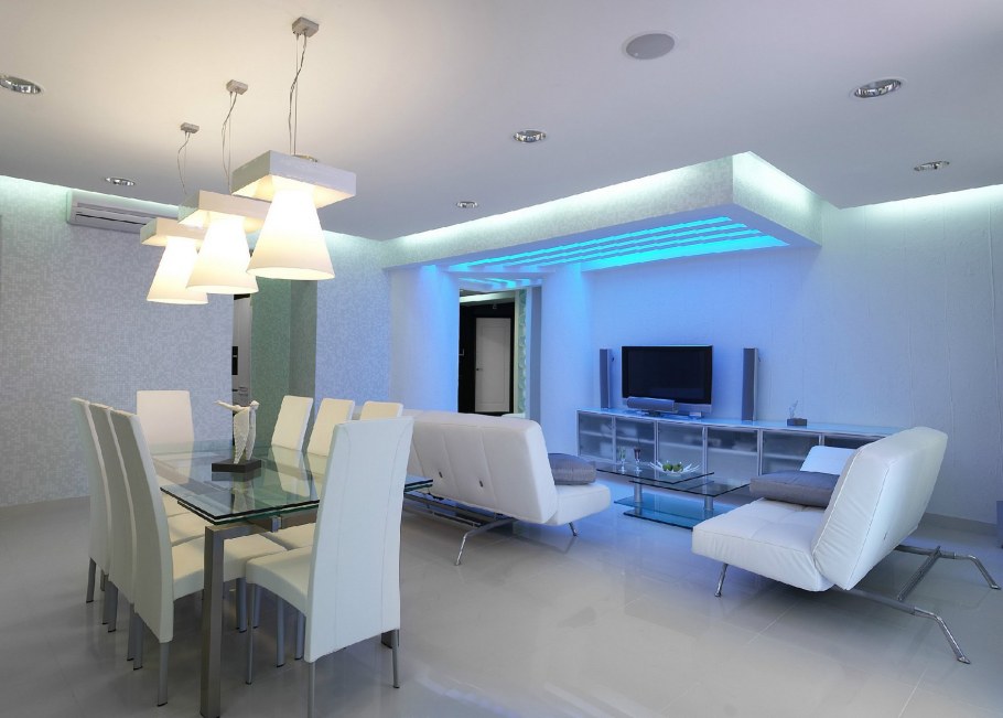 Красивое освещение в интерьере