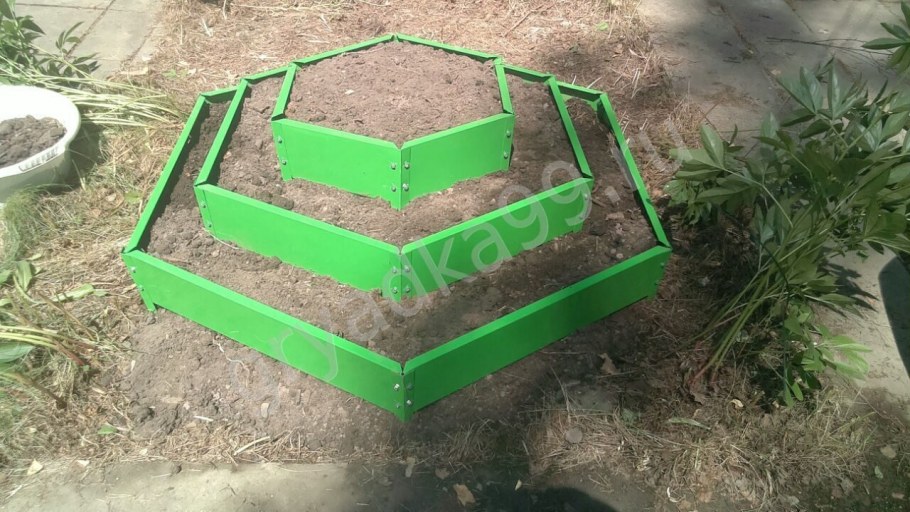 Габионовая клумба