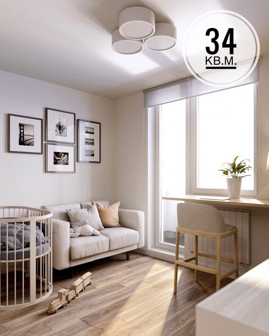 Интерьер однокомнатной квартиры