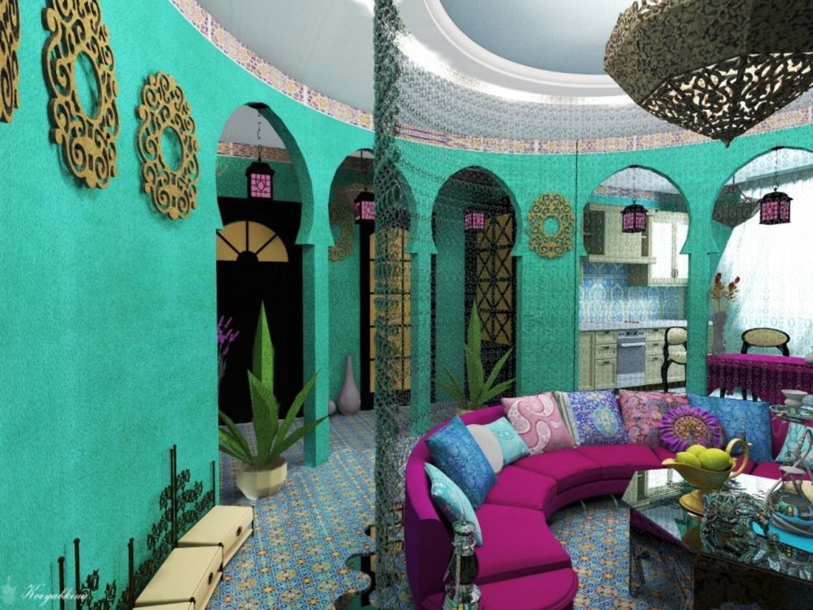 Стрельчатые арки Восточный интерьер