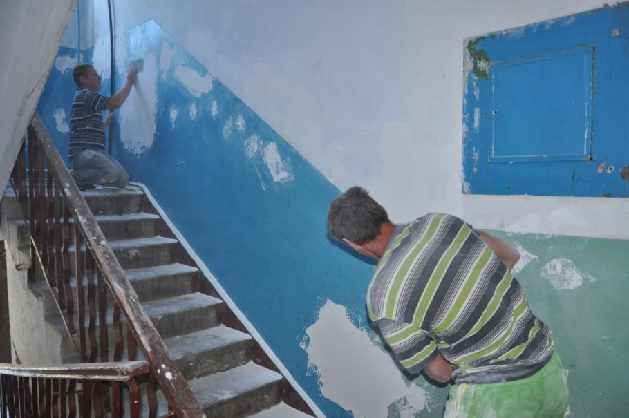 Побелка подъезда