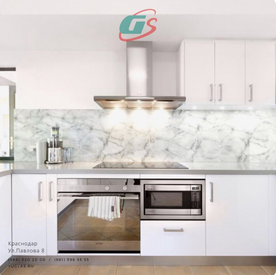 Фартук для кухни под мрамор