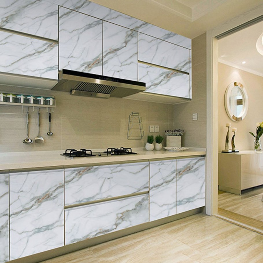 Кухня Авенза Бьянко белый мрамор