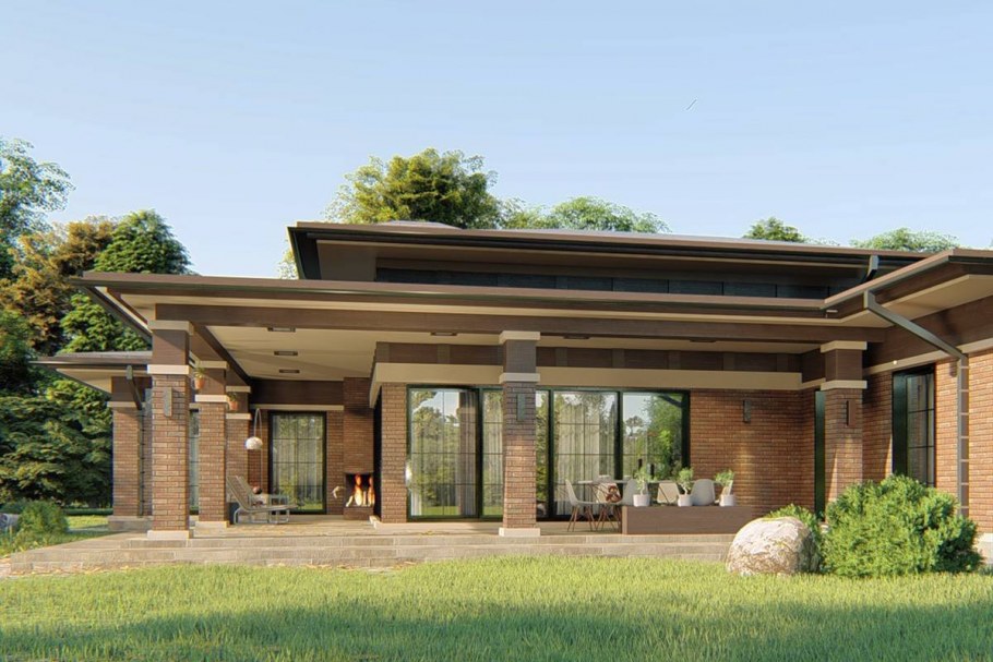 Дом в стиле Райта от Yunakov Architecture Design