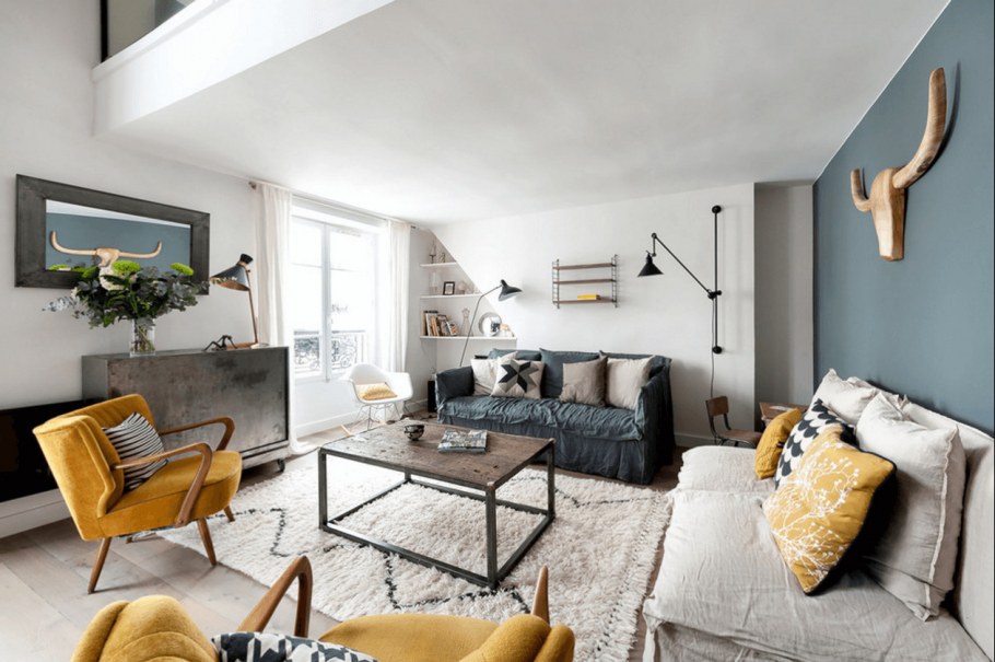 Сканди лофт в интерьере