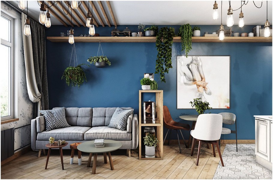 Кухня-гостиная Сканди лофт