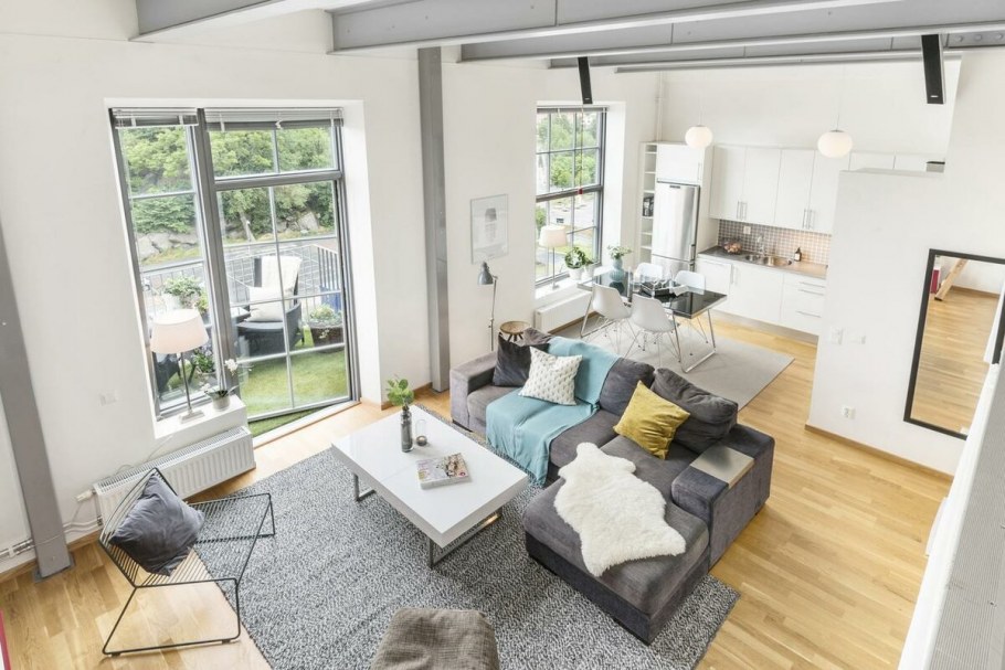 Кухня в стиле Сканди лофт