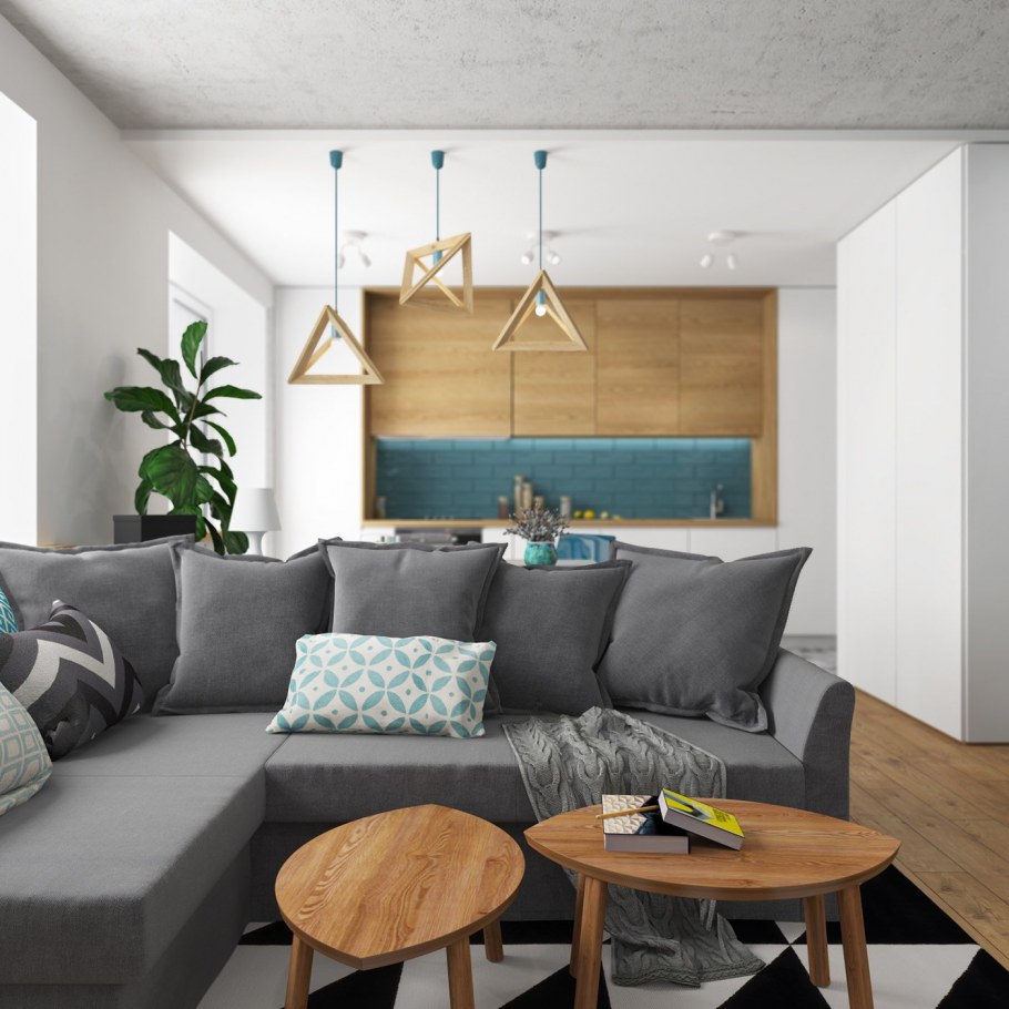 Гостиная Сканди лофт